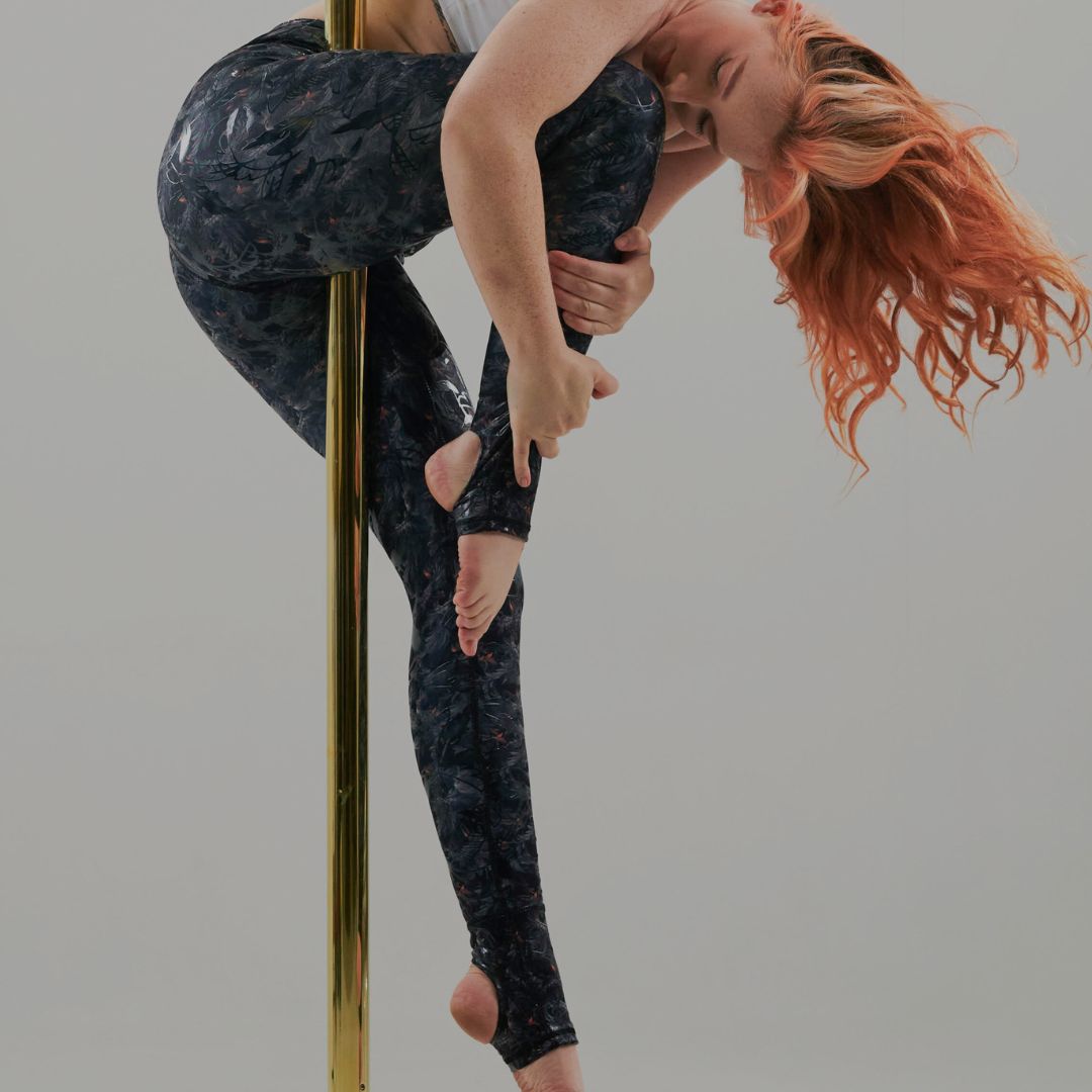 pole dancer wearing sticky pole wear leggings phoenix
